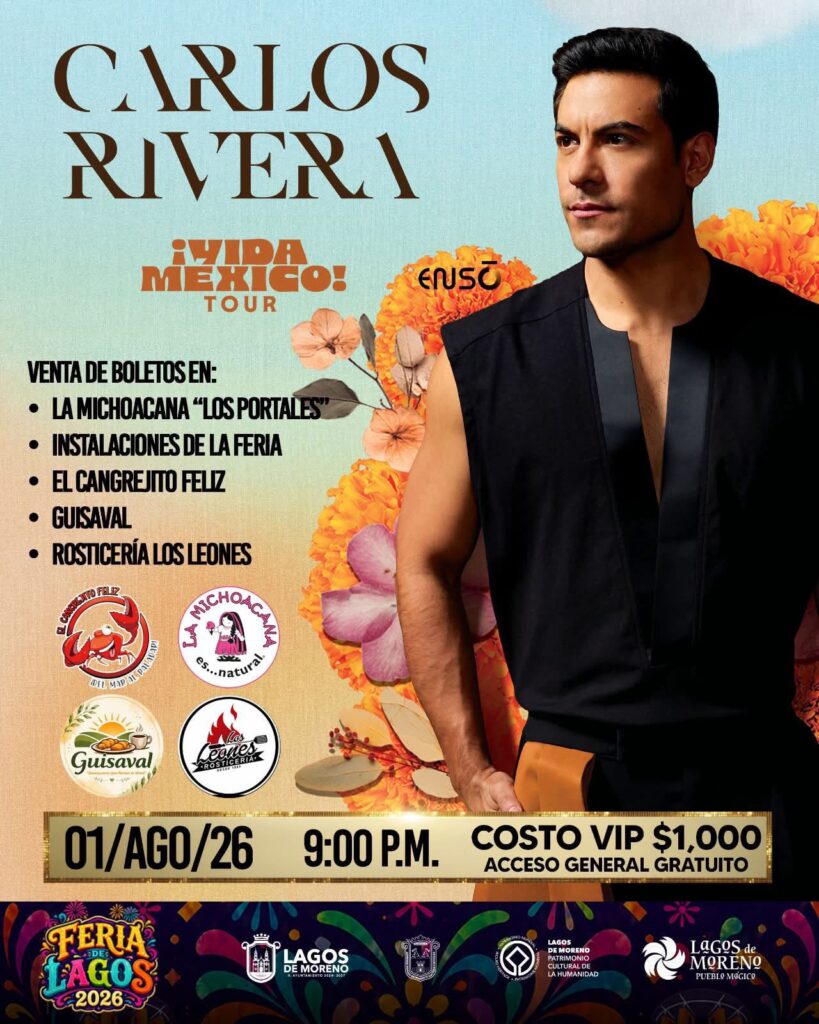 PUNTOS DE VENTA CARLOS RIVERA FERIA LAGOS DE MORENO 2026 JALISCO LIENZO CHARRO