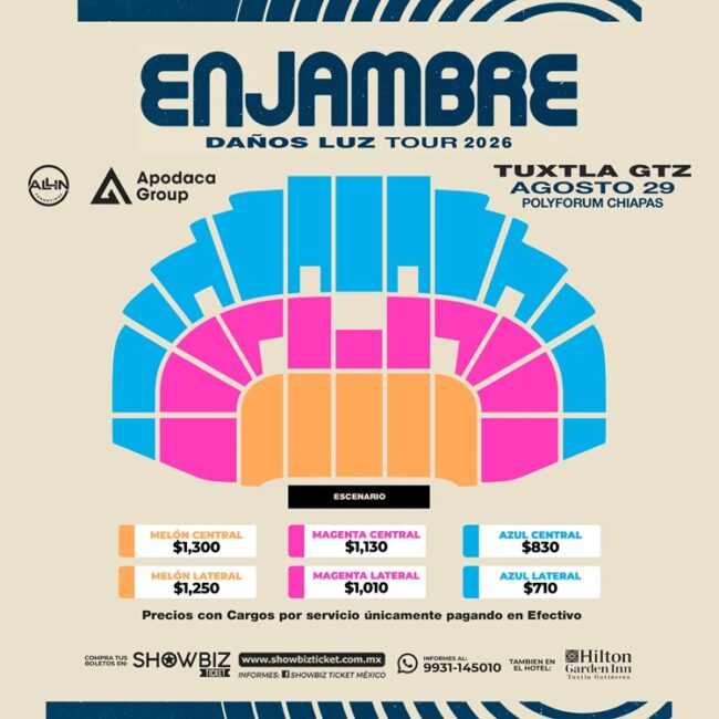 ENJAMBRE TUXTLA GUTIÉRREZ 2026 POLYFORUM CHIAPAS