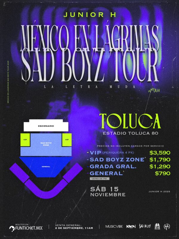 MAPA DE ZONAS Y PRECIOS JUNIOR H TOLUCA 2025