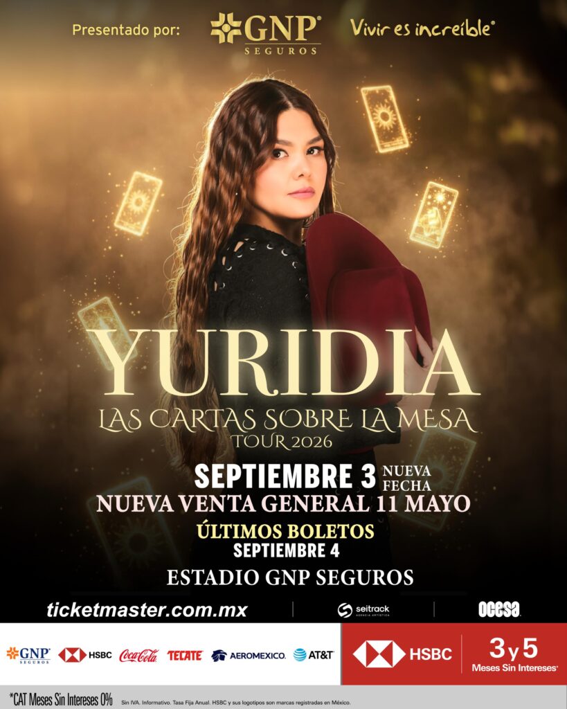 YURIDIA CDMX 2026 ESTADIO GNP SEGUROS