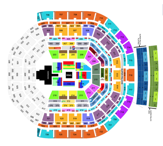 MAPA LUCHA LIBRE AAA TRIPLEMANIA ARENA CDMX 2026