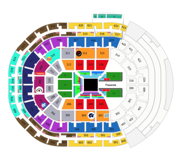 MAPA WWE MÉXICO LIVE TOUR ARENA GUADALAJARA 2026