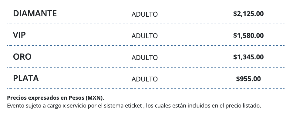 PRECIOS ÁLVARO DÍAZ TOLUCA 2026 TEATRO MORELOS