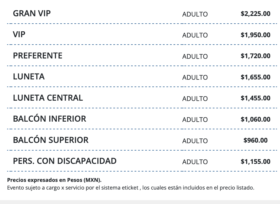 PRECIOS ÁLVARO DÍAZ PUEBLA 2026 AUDITORIO METROPOLITANO