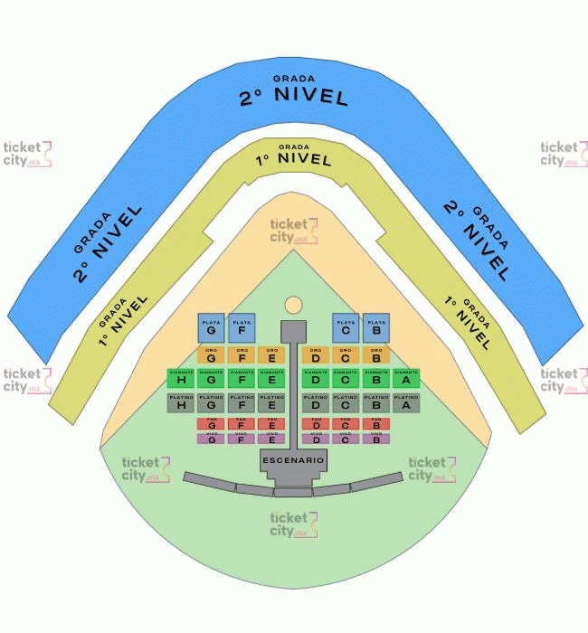 Mapa Estadio de Béisbol Kukulcán