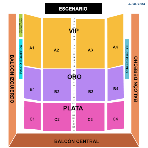 Mapa Auditorio Josefa Ortíz de Domínguez