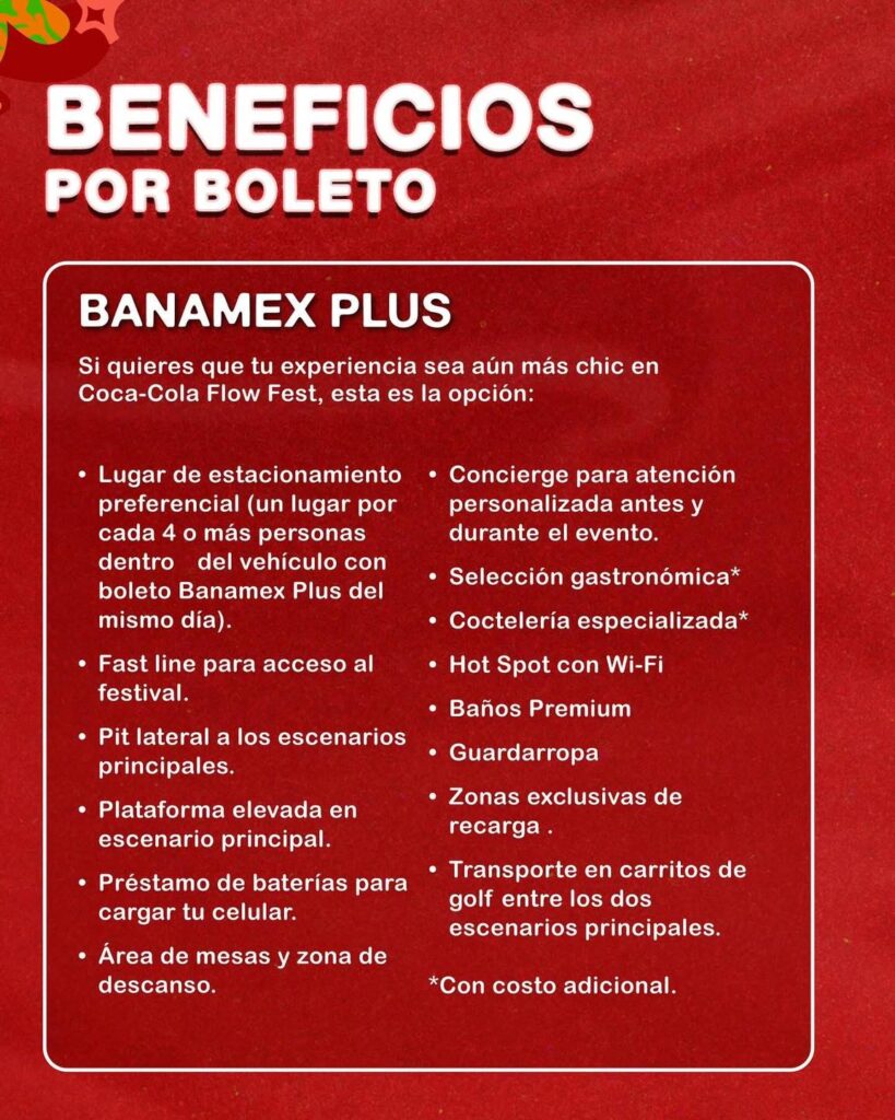 BENEFICIOS BOLETOS COCA COLA FLOW FEST 2025