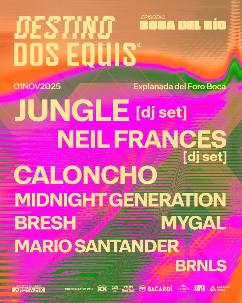 LINE UP DESTINO DOS EQUIS EN BOCA DEL RÍO 2025