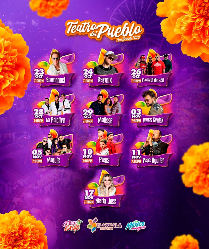 CARTELERA FERIA TLAXCALA 2025