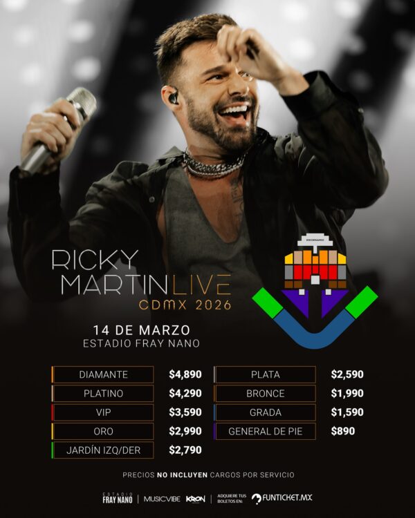 MAPA DE PRECIOS RICKY MARTIN CDMX 2026
