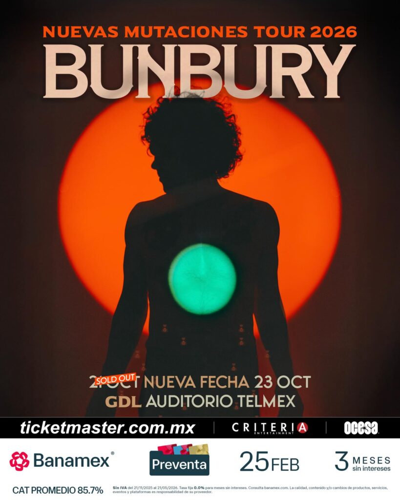 BUNBURY GUADALAJARA 2026 AUDITORIO TELMEX