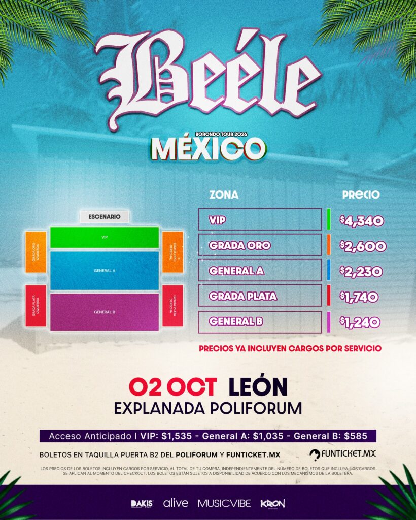 MAPA DE PRECIOS BEÉLE LEÓN 2026 EXPLANADA POLIFORUM