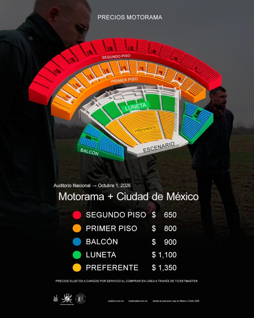 MAPA DE PRECIOS MOTORAMA CDMX 2026 AUDITORIO NACIONAL