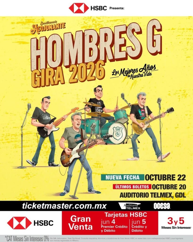 HOMBRES G GUADALAJARA 2026 AUDITORIO TELMEX