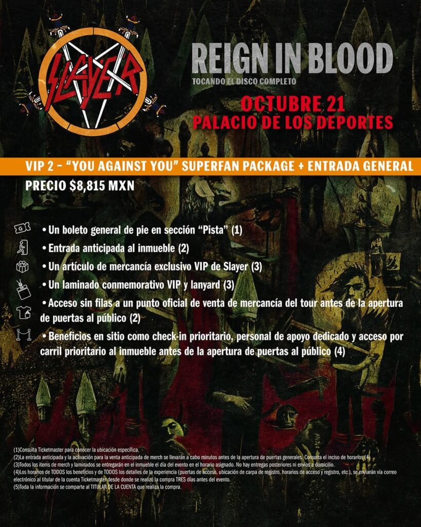 PRECIOS PAQUETES VIP SLAYER CDMX 2026 PALACIO DE LOS DEPORTES