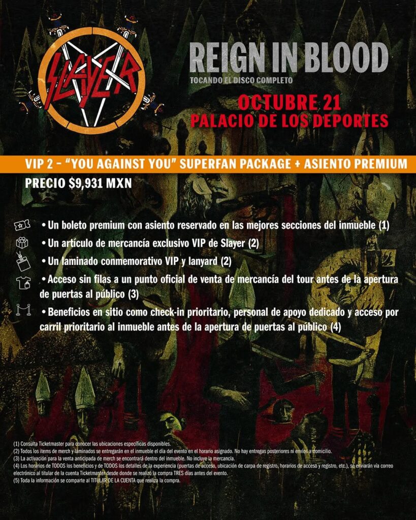 PRECIOS PAQUETES VIP SLAYER CDMX 2026 PALACIO DE LOS DEPORTES