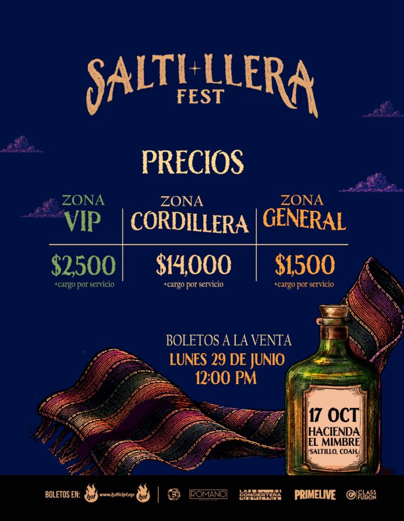 PRECIOS SALTILLERA FEST 2026 SALTILLO HACIENDA EL MIMBRE