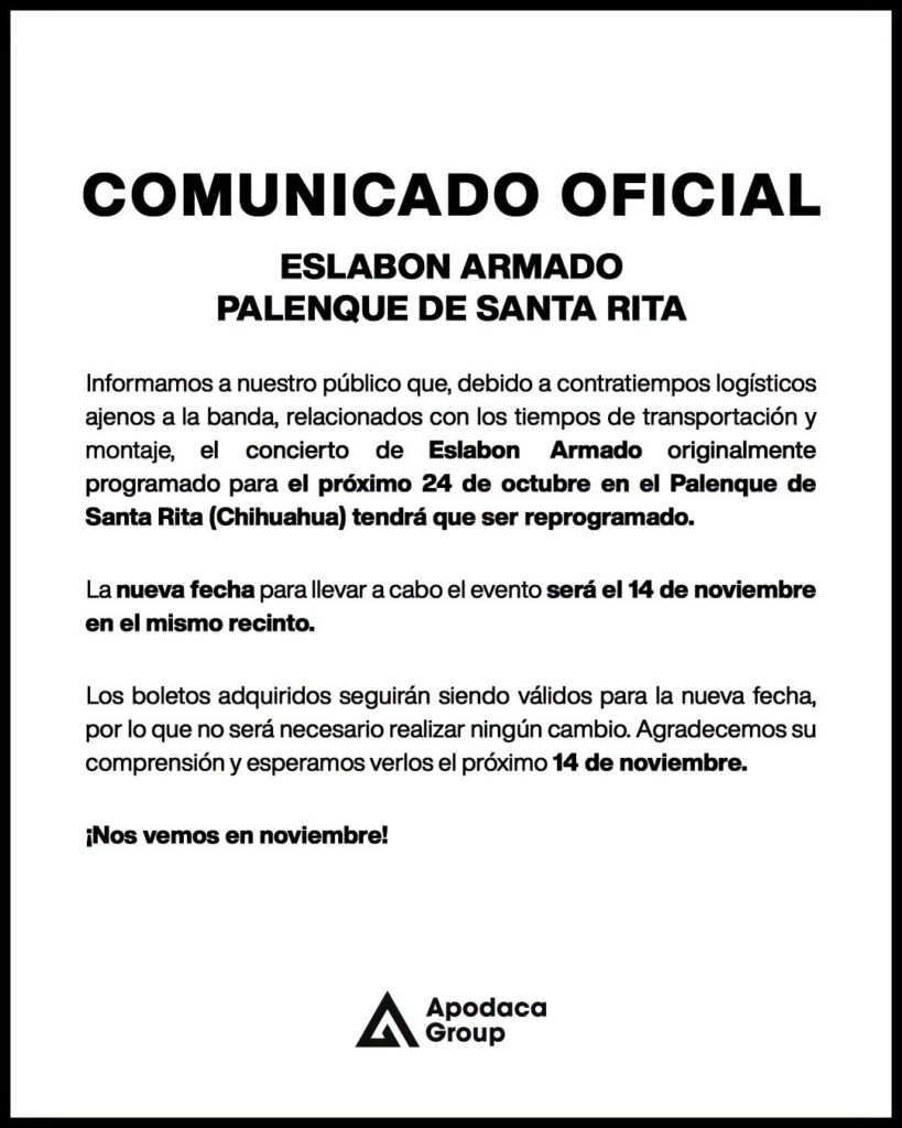 ESLABON ARMADO CHIHUAHUA 2026 PALENQUE SANTA RITA