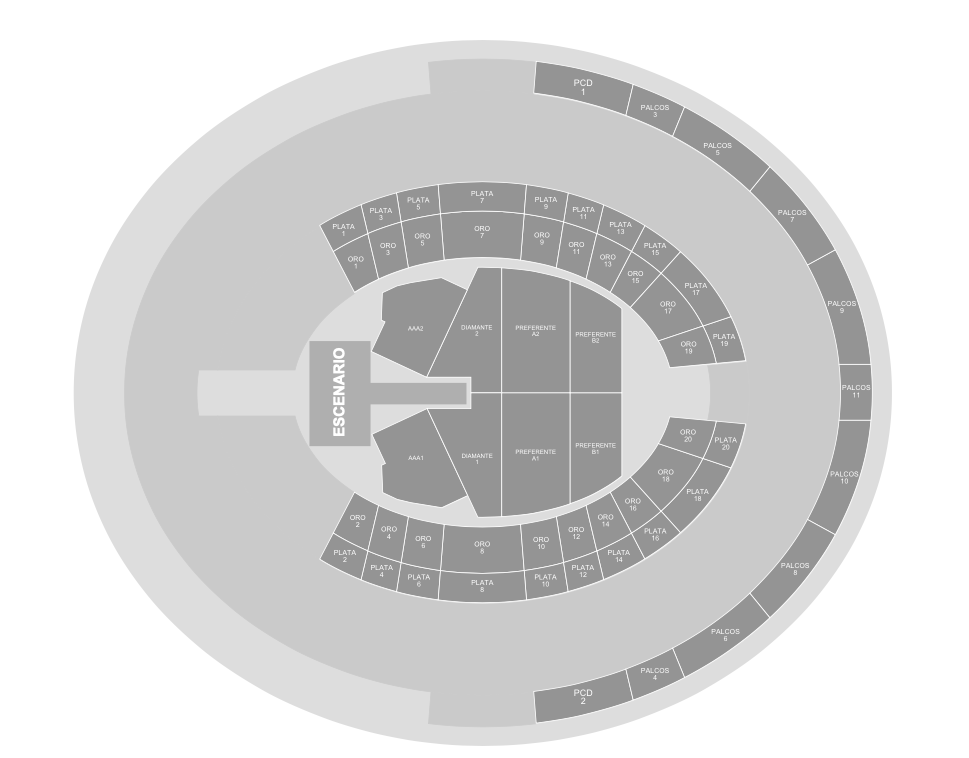 MAPA AUDITORIO BENITO JUÁREZ FIESTAS DE OCTUBRE 2025