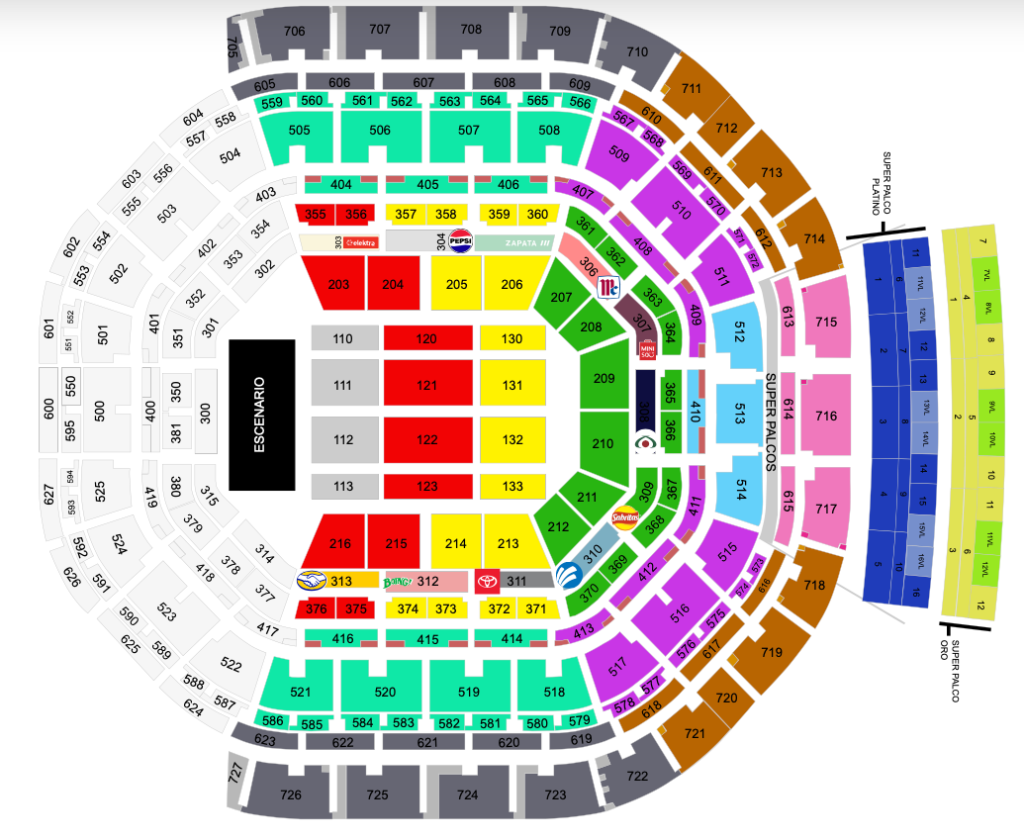 MAPA ARENA CDMX