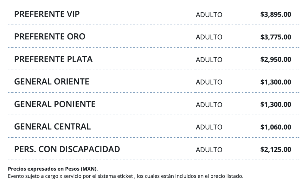 PRECIOS AITANA QUERÉTARO 2026 AUDITORIO JOSEFA ORTÍZ