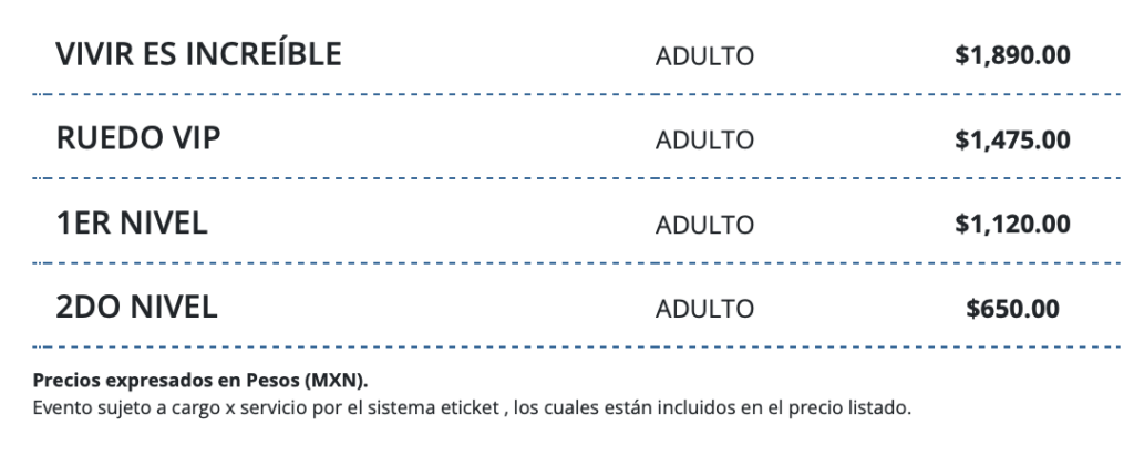 PRECIOS ENJAMBRE MÉRIDA 2026 FORO GNP SEGUROS