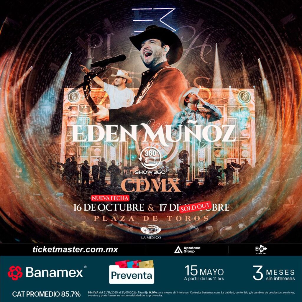EDEN MUÑOZ CDMX 2026 PLAZA DE TOROS LA MÉXICO