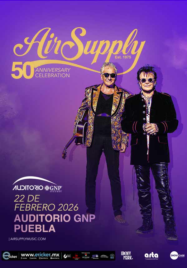 AIR SUPPLY PUEBLA 2026 AUDITORIO GNP SEGUROS