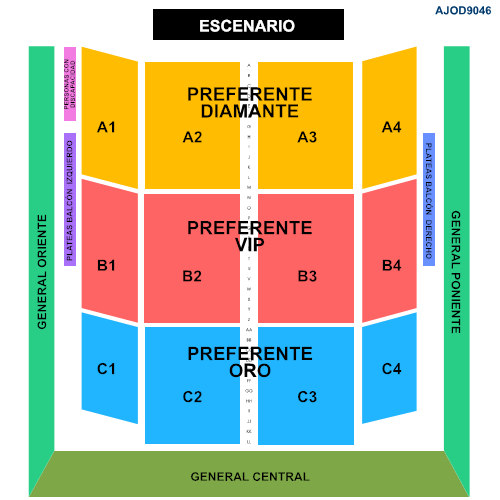 MAPA AUDITORIO JOSEFA ORTÍZ DE DOMÍNGUEZ