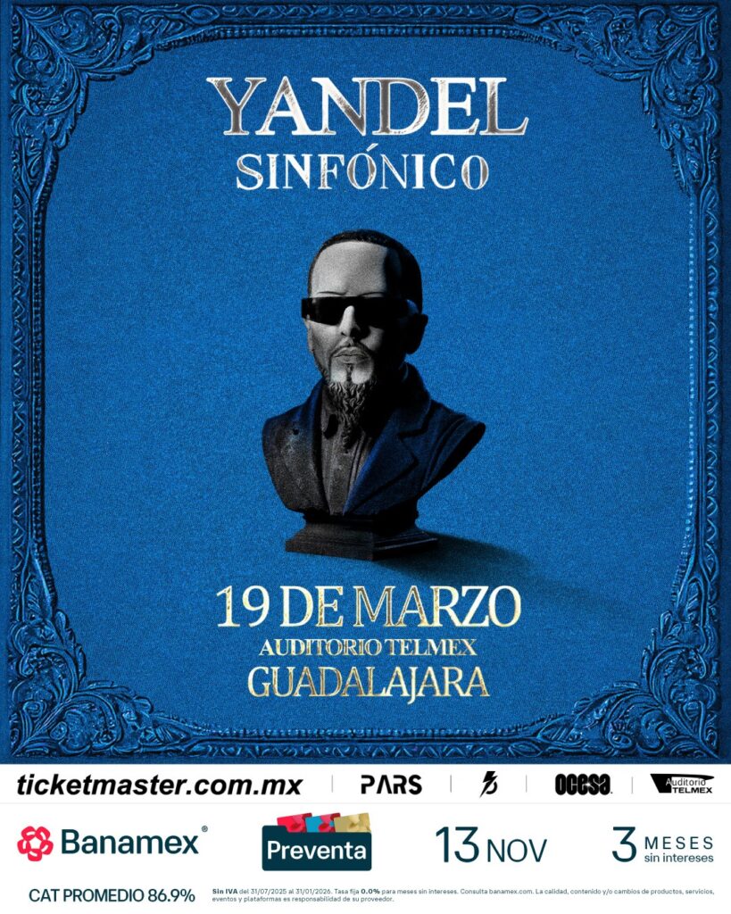 YANDEL SINFÓNICO GUADALAJARA 2026 AUDITORIO TELMEX