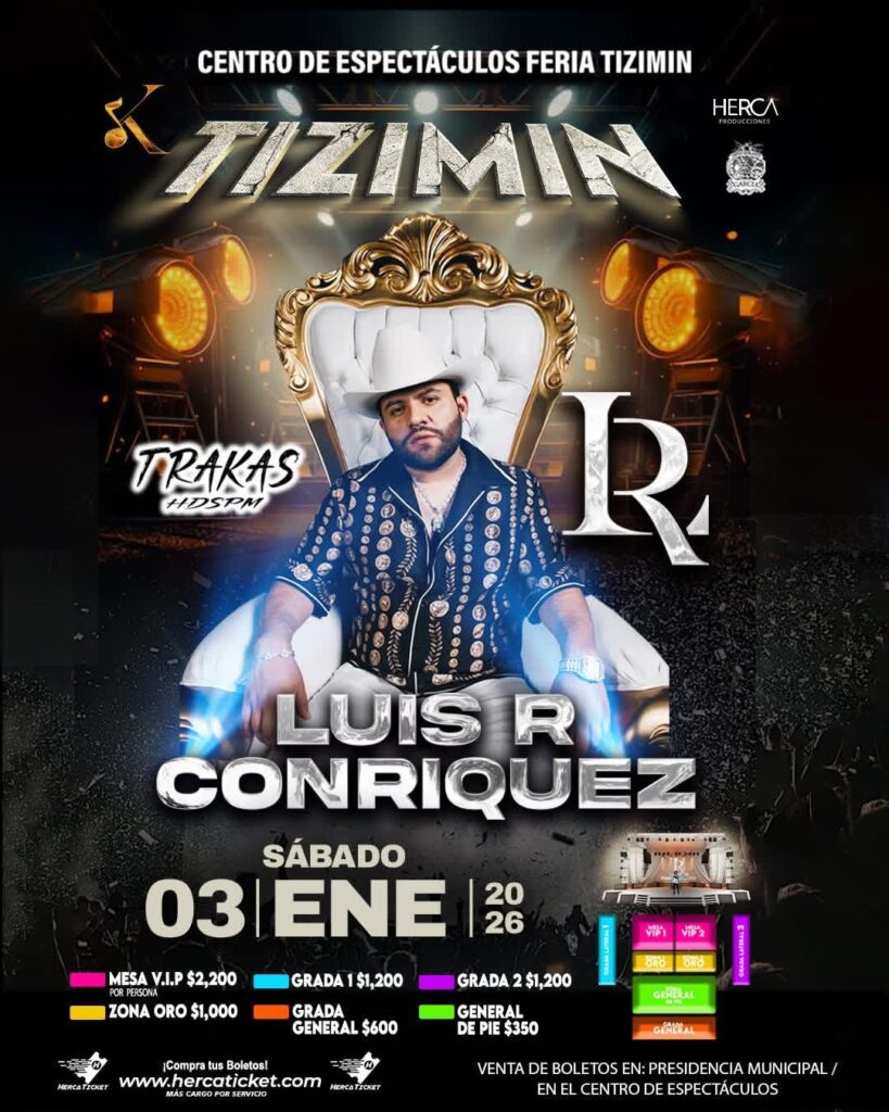 MAPA DE PRECIOS LUIS R CONRIQUEZ EN FERIA DE REYES TIZIMÍN 2026