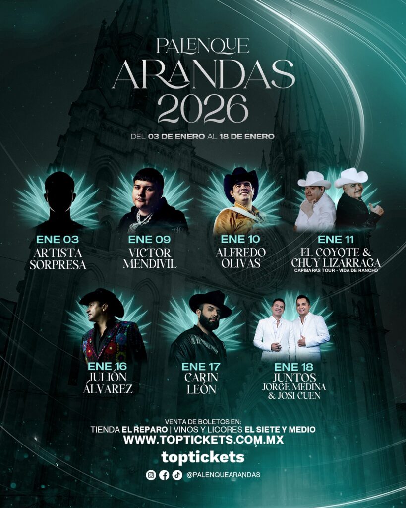 CARTELERA PALENQUE ARANDAS 2026
