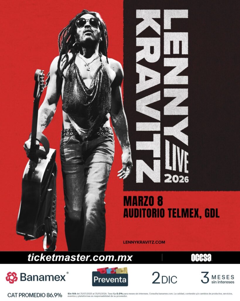 LENNY KRAVITZ GUADALAJARA 2026 AUDITORIO TELMEX
