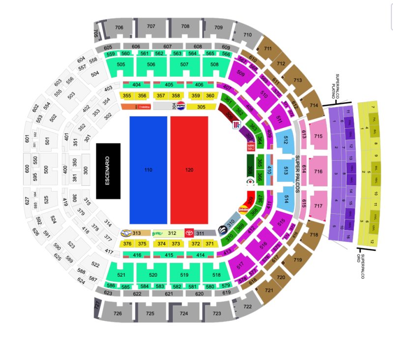 MAPA ARENA CDMX