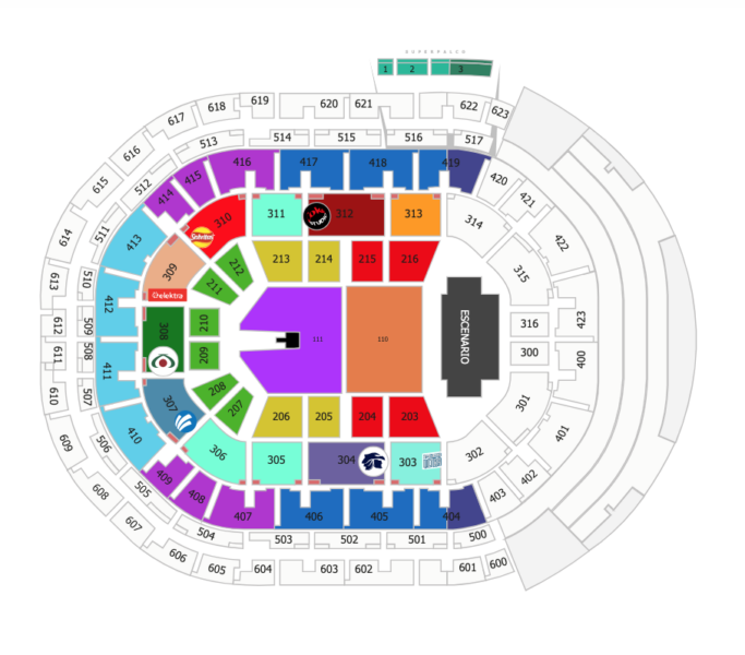MAPA ARENA MONTERREY