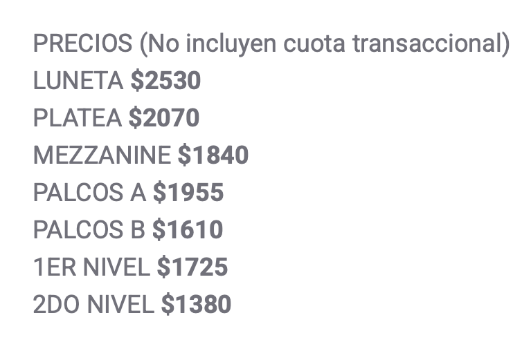 PRECIOS MANUEL MEDRANO COATZACOALCOS 2026 TEATRO DE LA CIUDAD