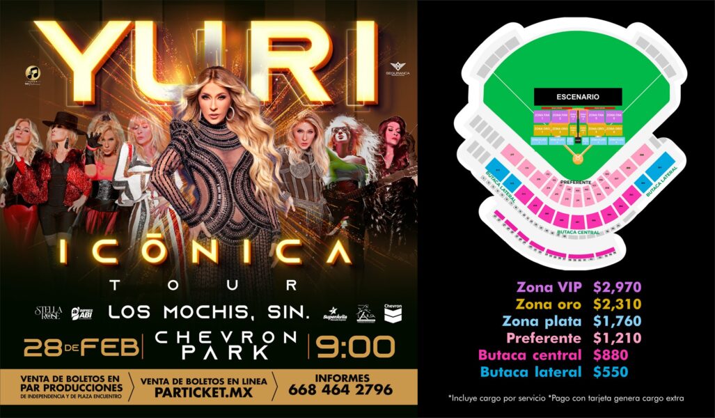 MAPA DE PRECIOS YURI LOS MOCHIS 2026 CHEVRON PARK SINALOA