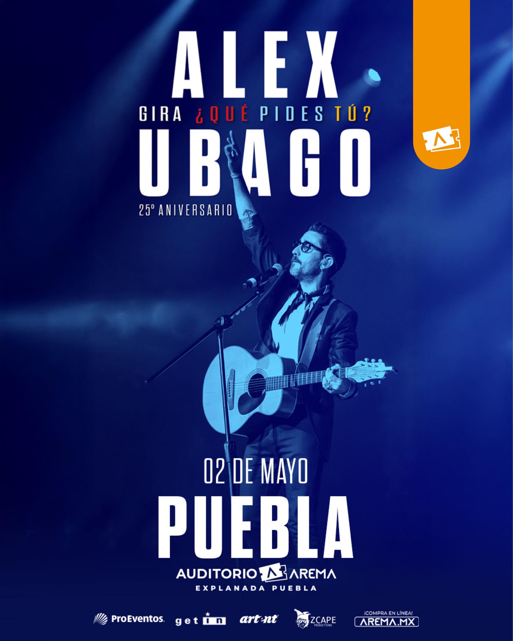 ALEX UBAGO PUEBLA 2026 AUDITORIO AREMA EXPLANADA