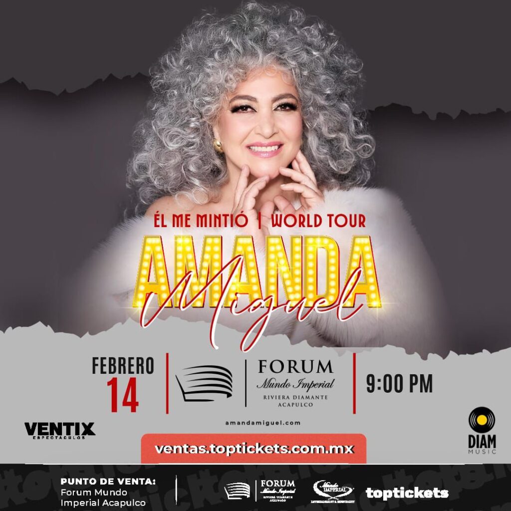 AMANDA MIGUEL ACAPULCO 2026 FORUM MUNDO IMPERIAL