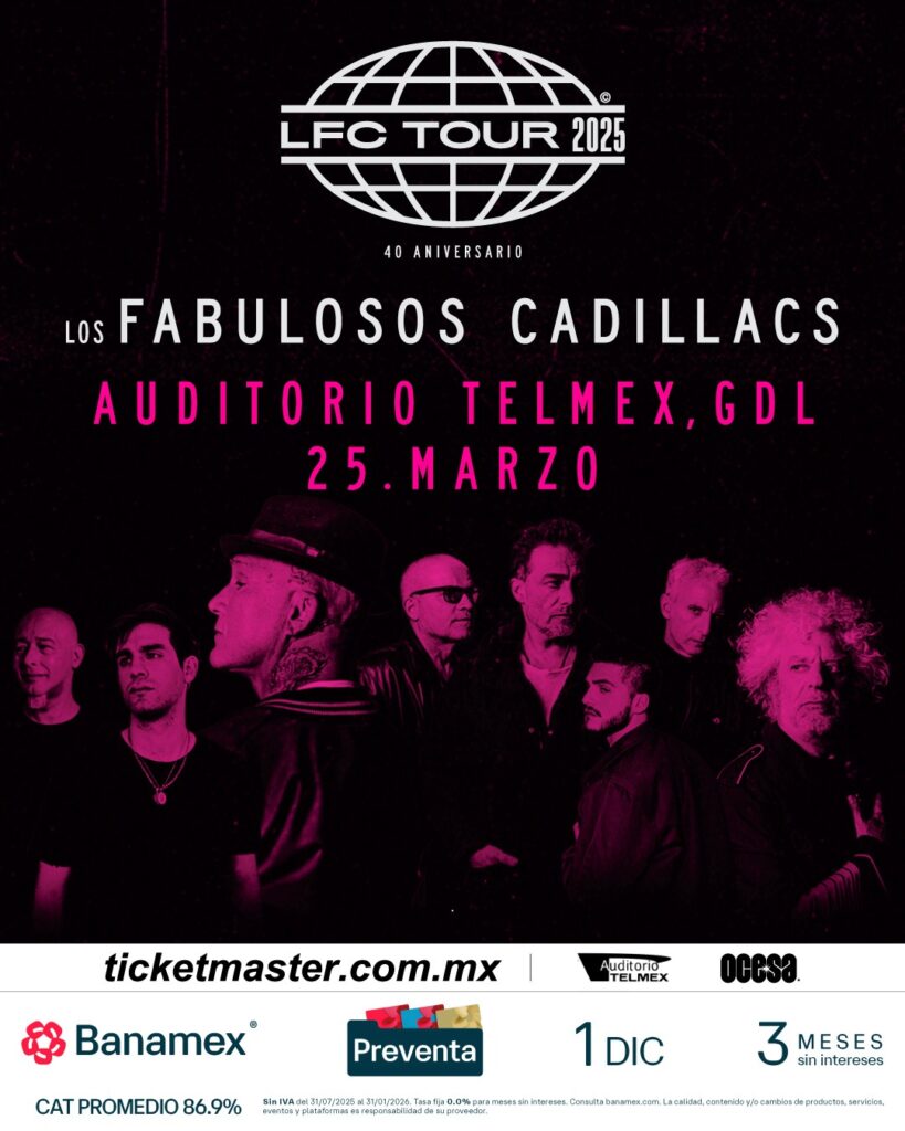 LOS FABULOSOS CADILLACS GUADALAJARA 2026 AUDITORIO TELMEX
