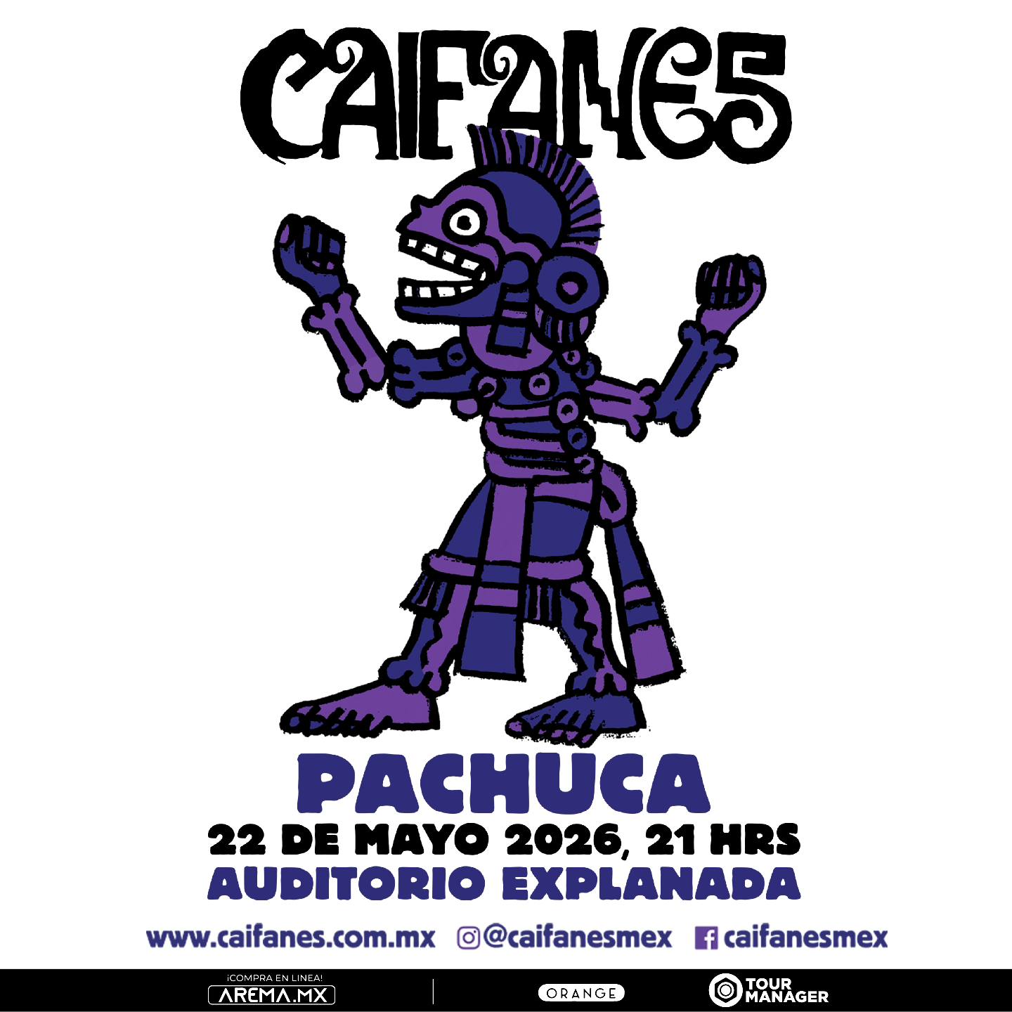 CAIFANES PACHUCA 2026 AUDITORIO AREMA EXPLANADA