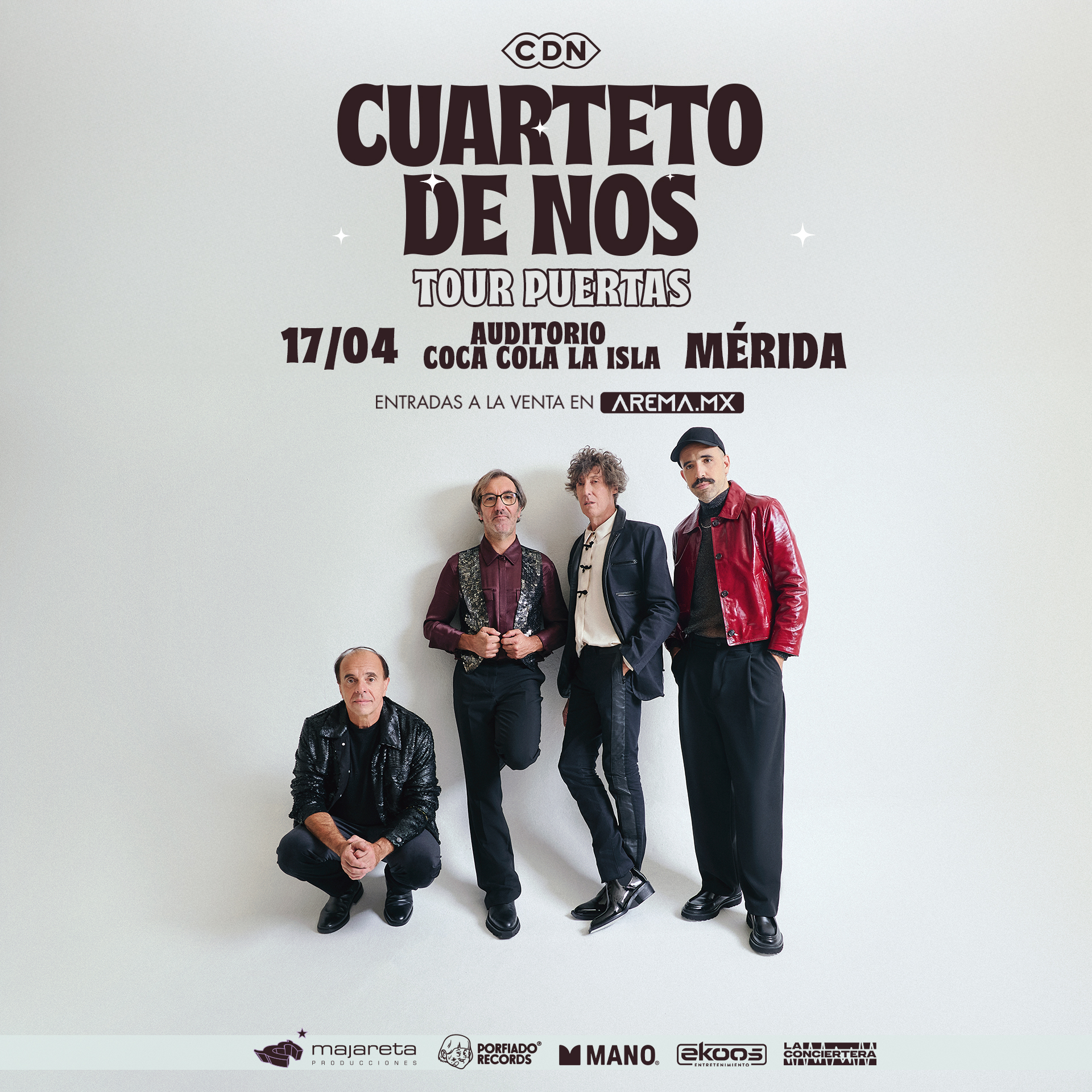 CUARTETO DE NOS MÉRIDA 2026 AUDITORIO COCA COLA LA ISLA