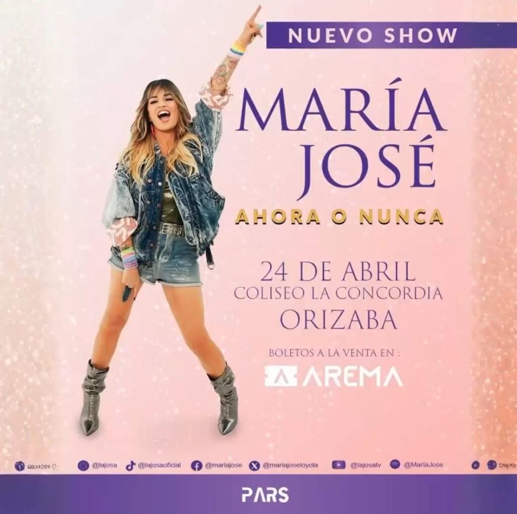 MARÍA JOSÉ ORIZABA 2026 COLISEO LA CONCORDIA