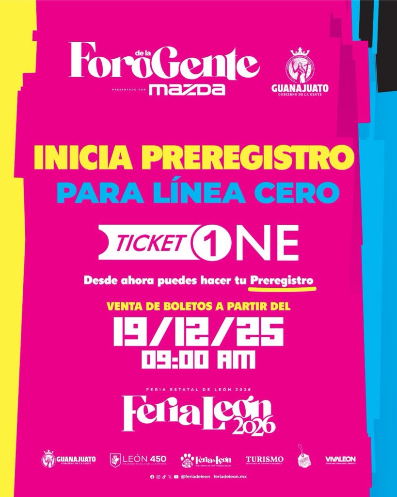PREREGISTRO COMPRA BOLETOS FERIA LEON 2026 LINEA CERO