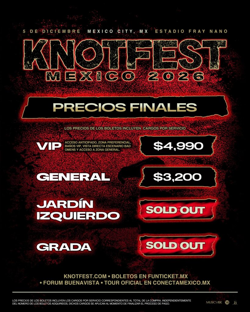 KNOTKFEST MÉXICO 2026 ESTADIO FRAY NANO