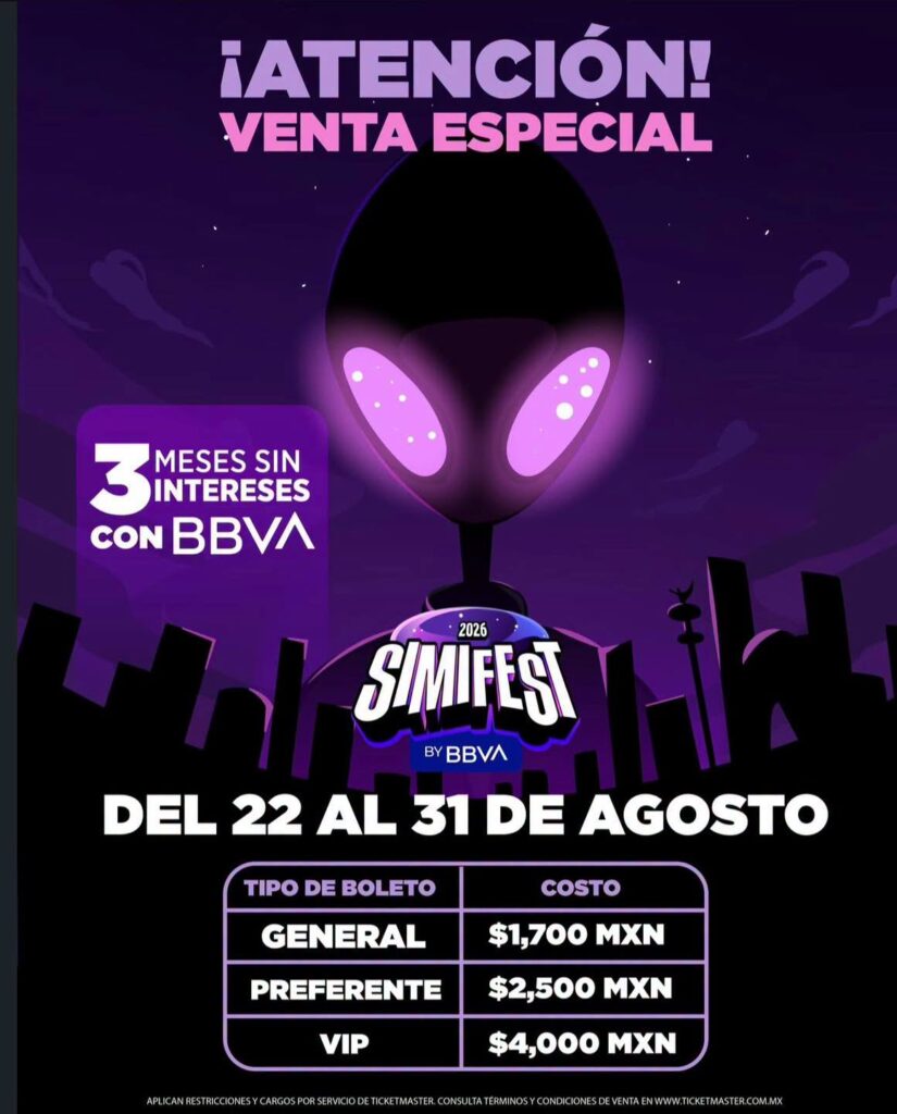 PRECIOS SIMIFEST 2026 CDMX AUTÓDROMO HERMANOS RODRÍGUEZ
