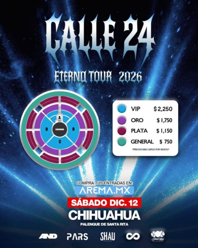 MAPA DE PRECIOS CALLE 24 CHIHUAHUA 2026 PALENQUE SANTA RITA