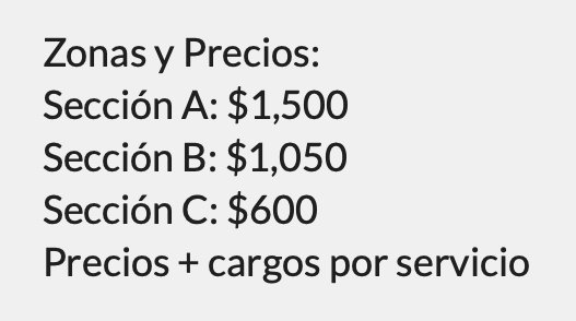 PRECIOS HUMBE TLAXCALA 2026 RECINTO FERIAL