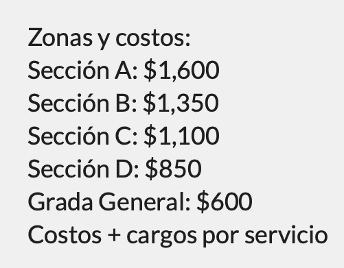PRECIOS HUMBE TOLUCA 2026 ESTADIO DE BÉISBOL TOLUCA 80