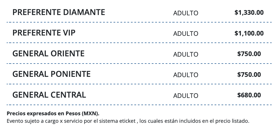 PRECIOS EL MALILLA QUERÉTARO 2026 AUDITORIO JOSEFA ORTÍZ
